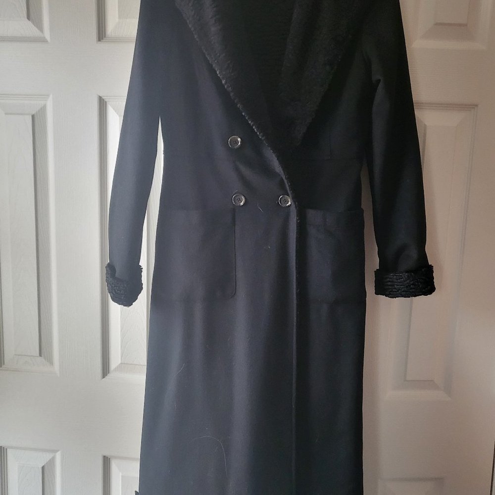 HH Full lenght Reversable Faux Astrakan Car Coat